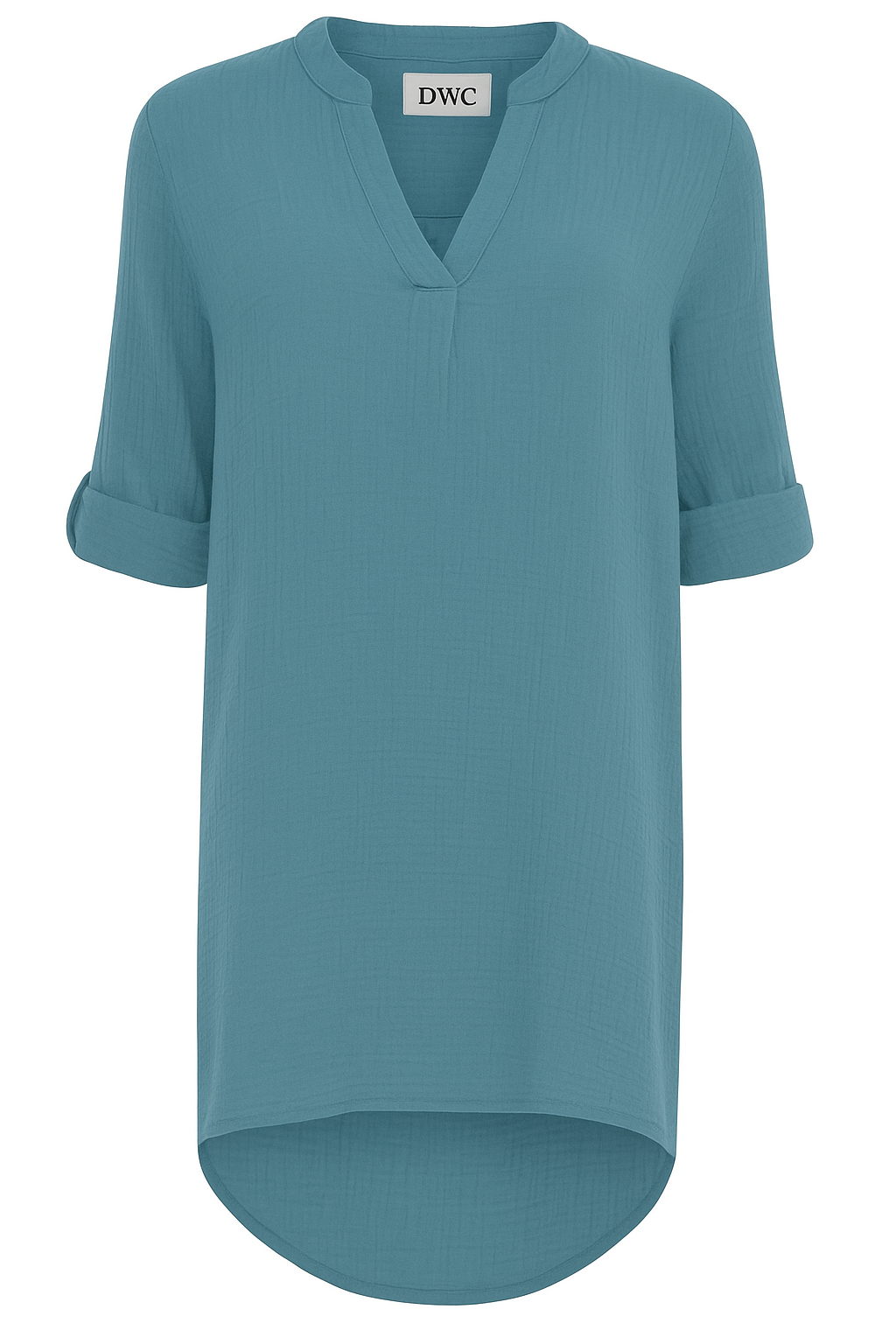 Musselin Tunika/Kleid - Petrol