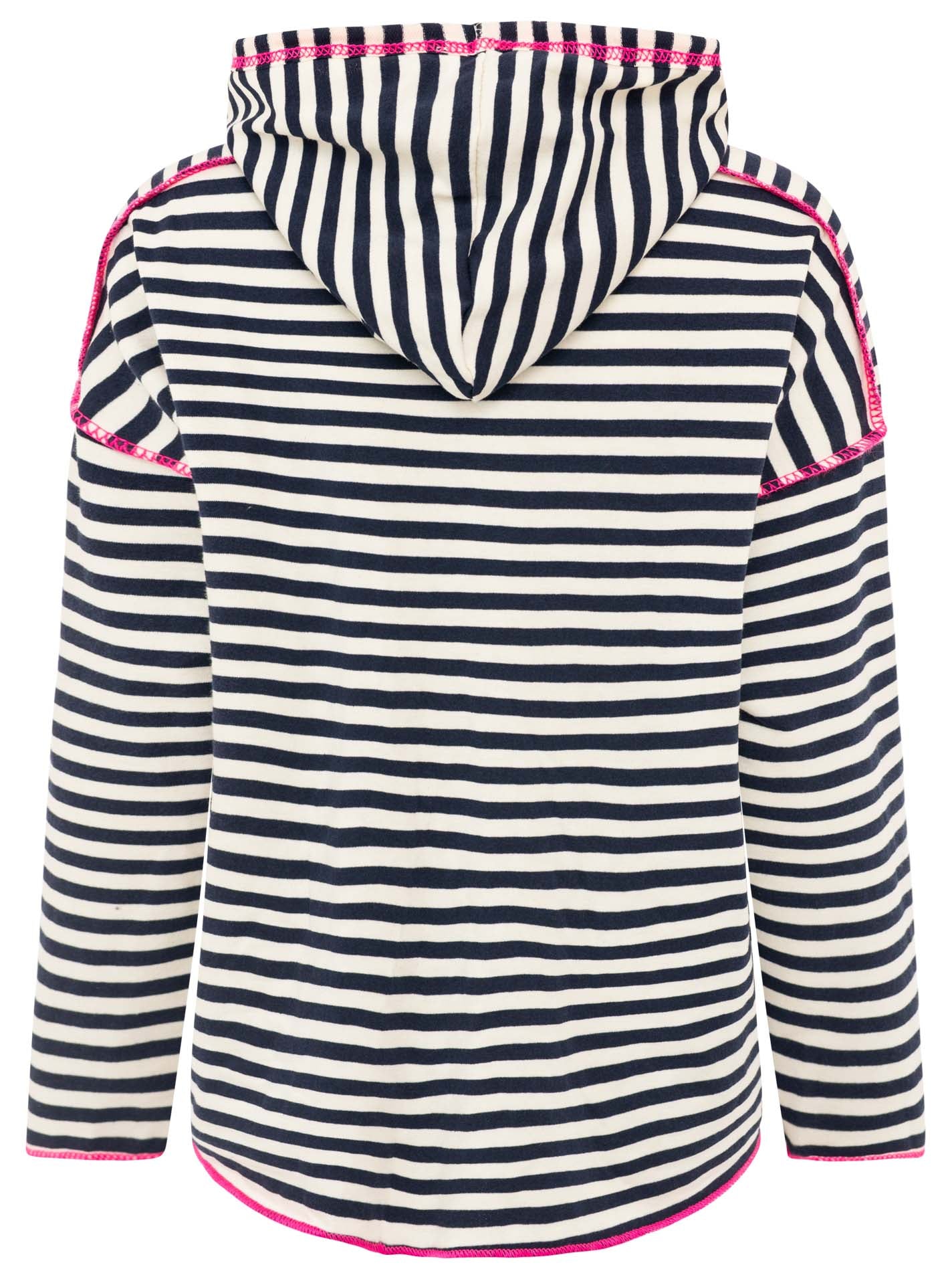 Zwillingsherz Hoodie "Neon Streifen" - Marine