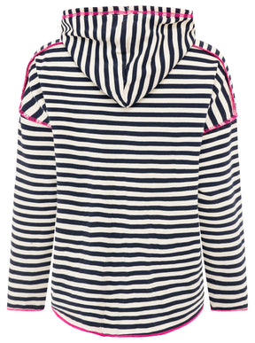 Zwillingsherz Hoodie "Neon Streifen" - Marine
