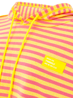 Zwillingsherz Hoodie "Neon Streifen" - Orange