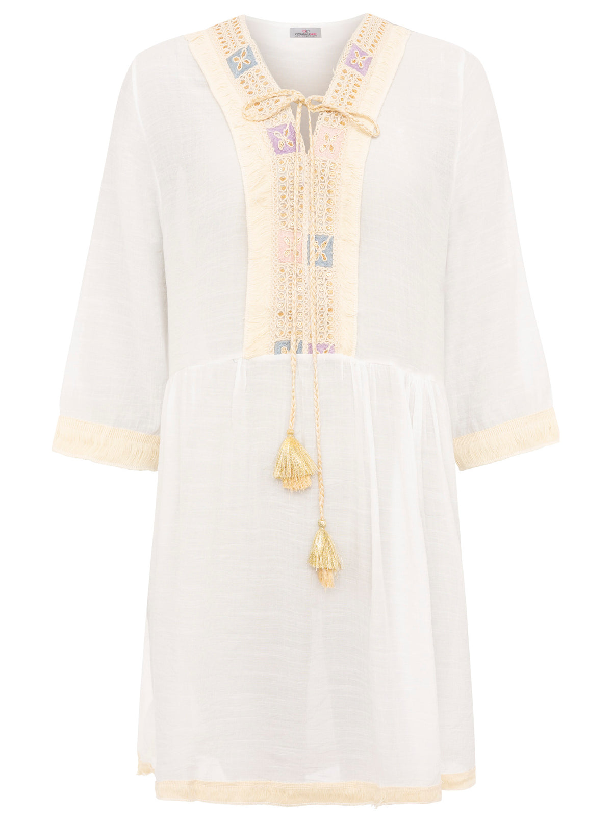 Zwillingsherz - Boho Kleid Summer - Weiß