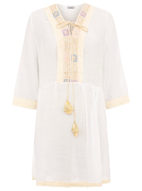 Zwillingsherz - Boho Kleid Summer - Weiß