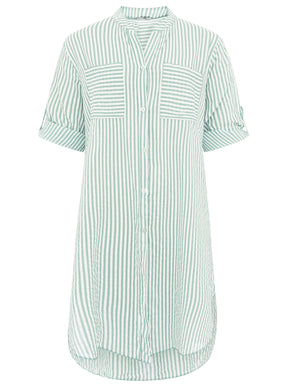 Zwillingsherz - Longbluse Kida (Streifen) - Mint