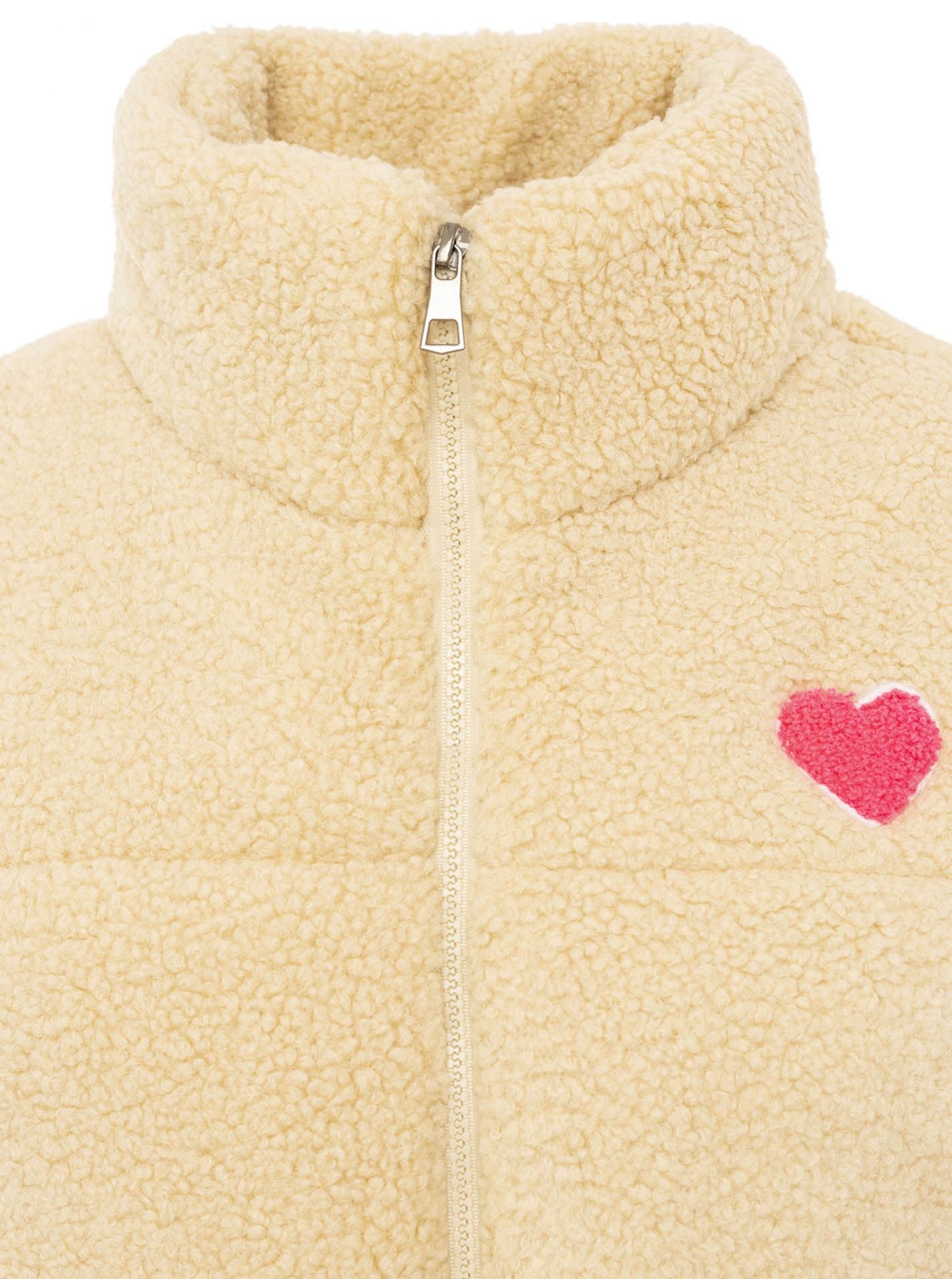 Zwillingsherz Weste Teddy Herz - Beige