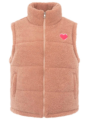 Zwillingsherz Weste Teddy Herz - Rosa
