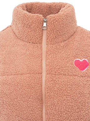 Zwillingsherz Weste Teddy Herz - Rosa