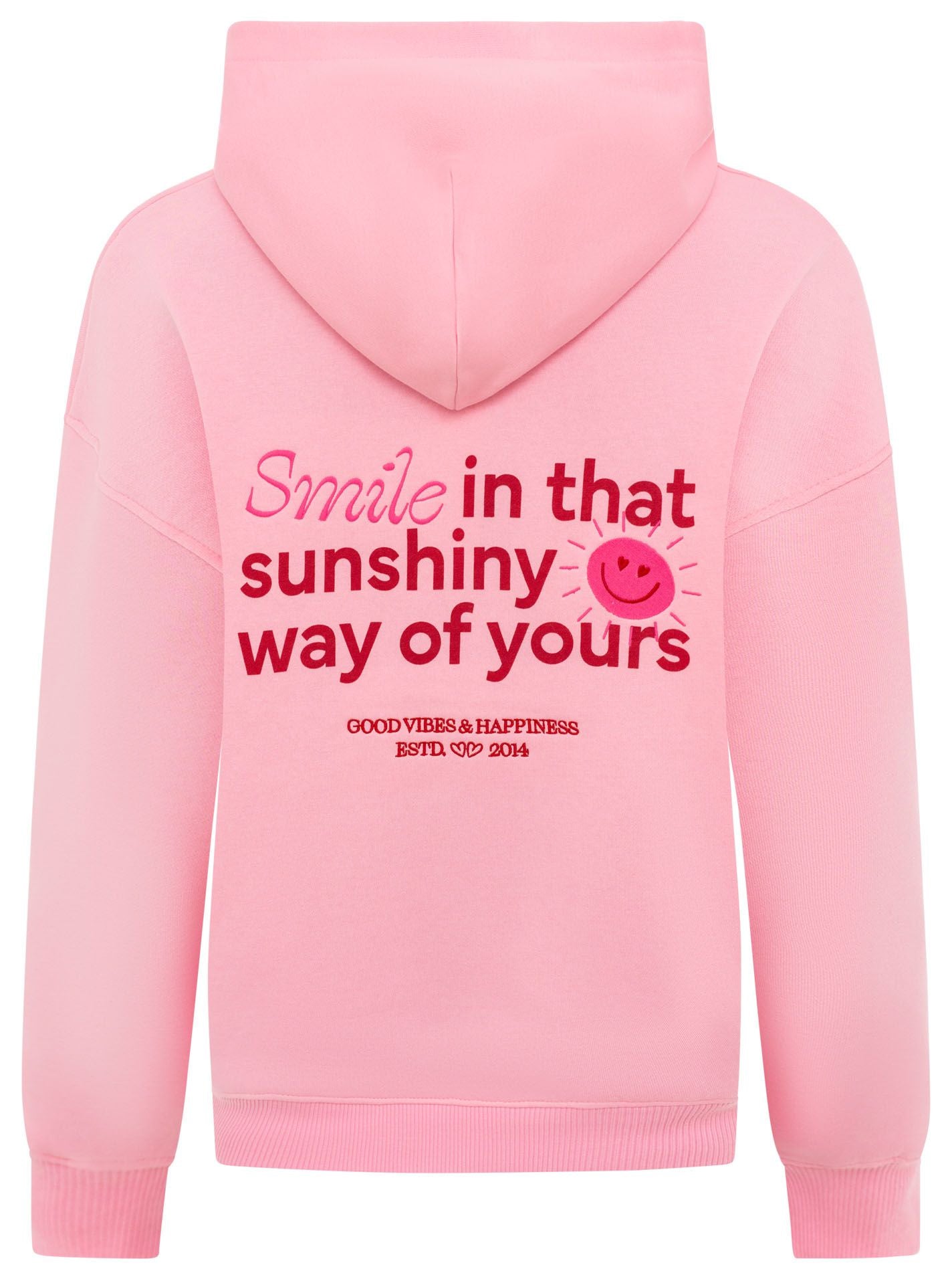 Zwillingsherz - Hoodie "Good Vibes - Happiness" - Pink