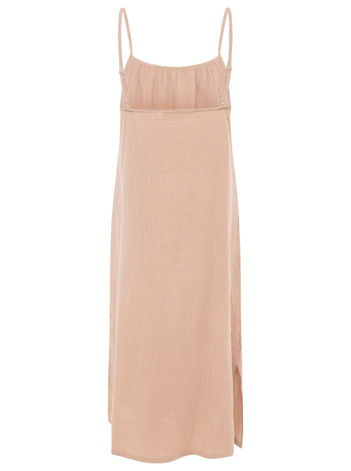 Zwillingsherz - Musselin Trägerkleid  - Taupe