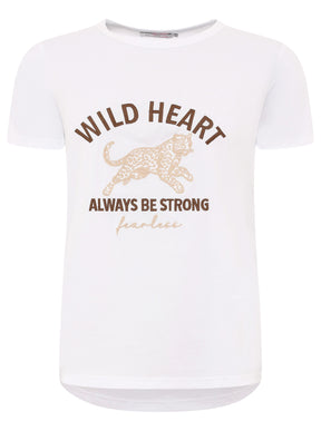 Zwillingsherz T-Shirt "Wild Heart" - Weiß