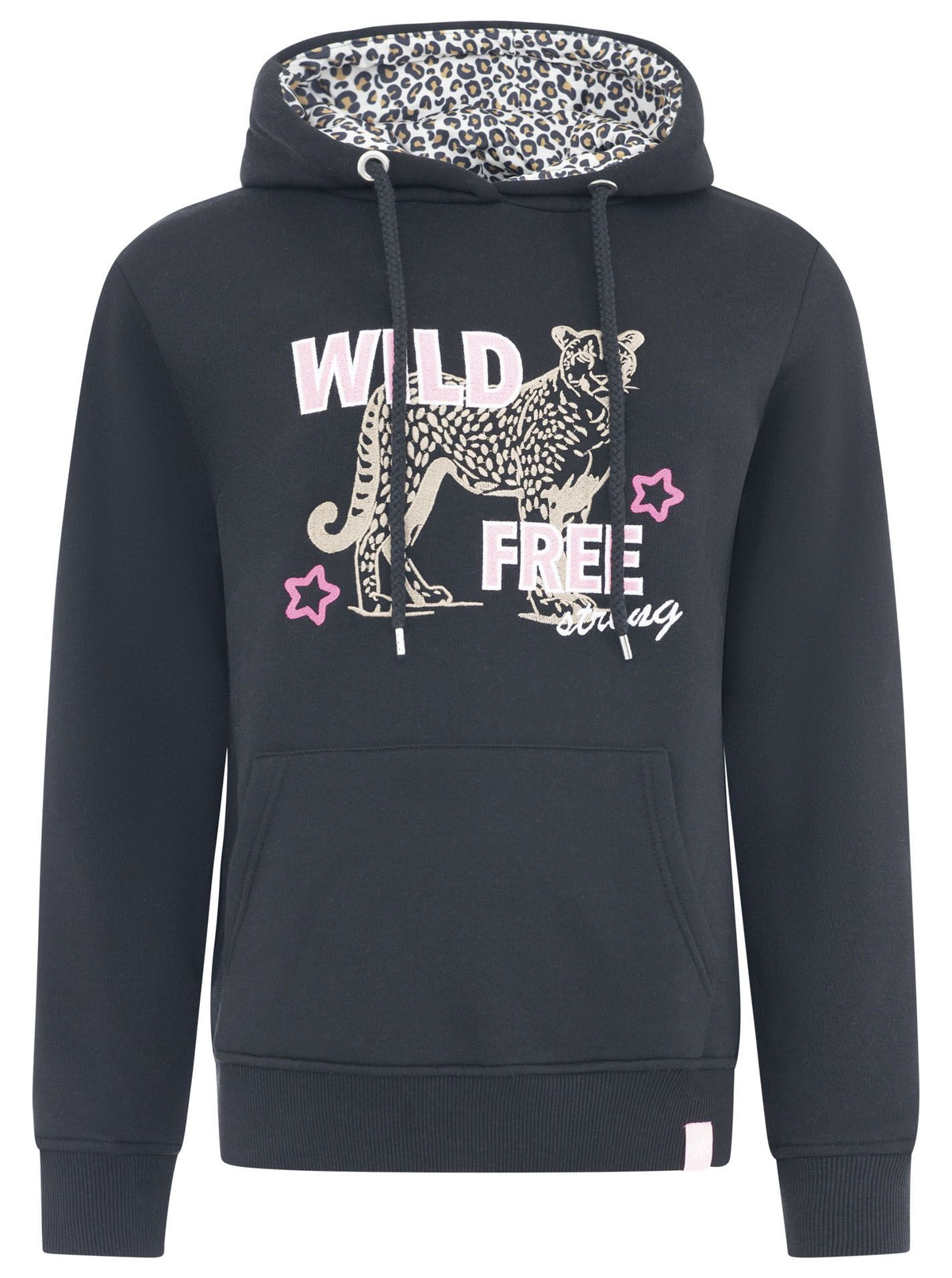 Zwillingsherz - Hoodie/Sweatshirt "Leo Wild & Free" - Schwarz