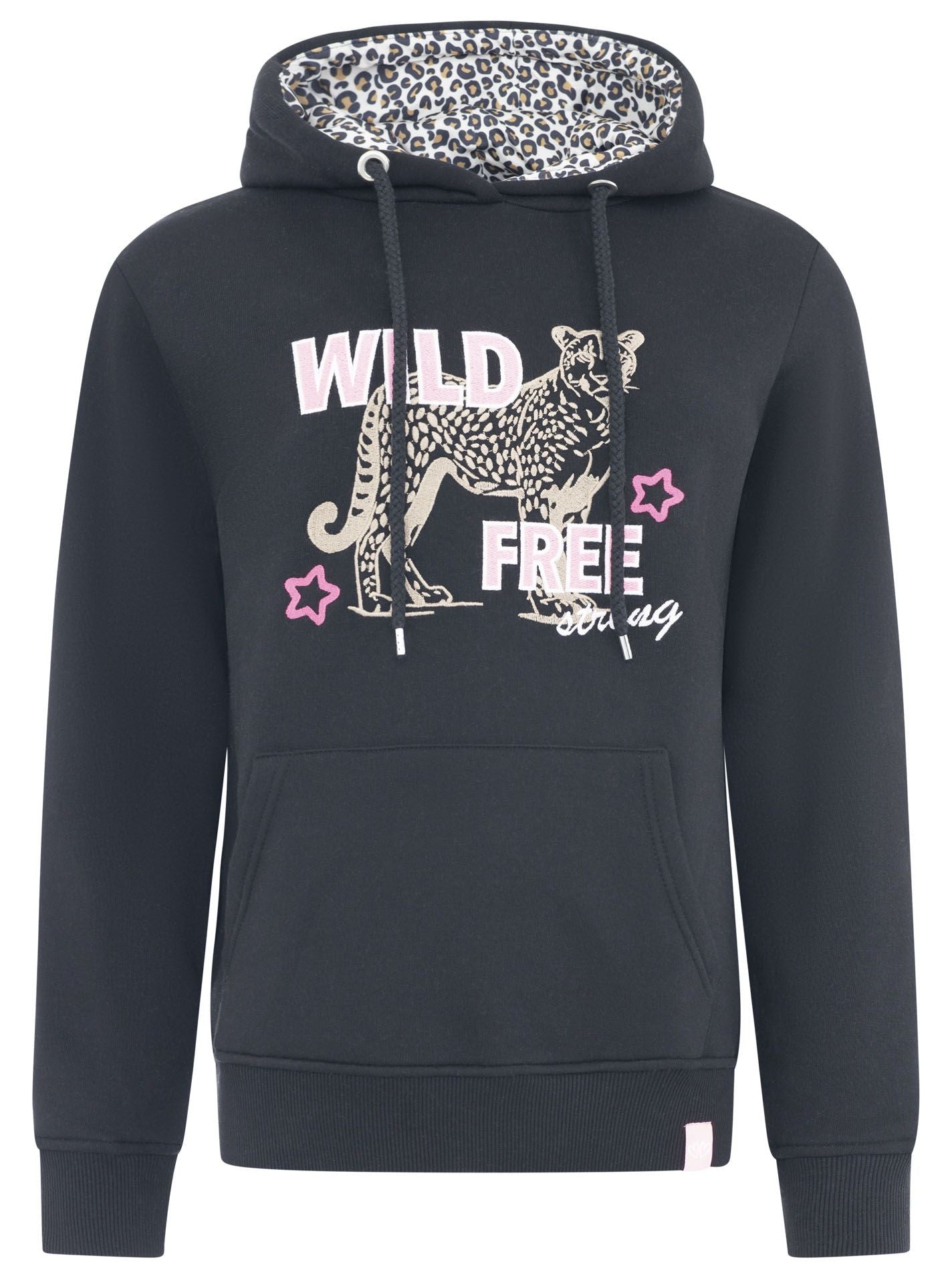 Zwillingsherz - Hoodie/Sweatshirt "Leo Wild & Free" - Schwarz