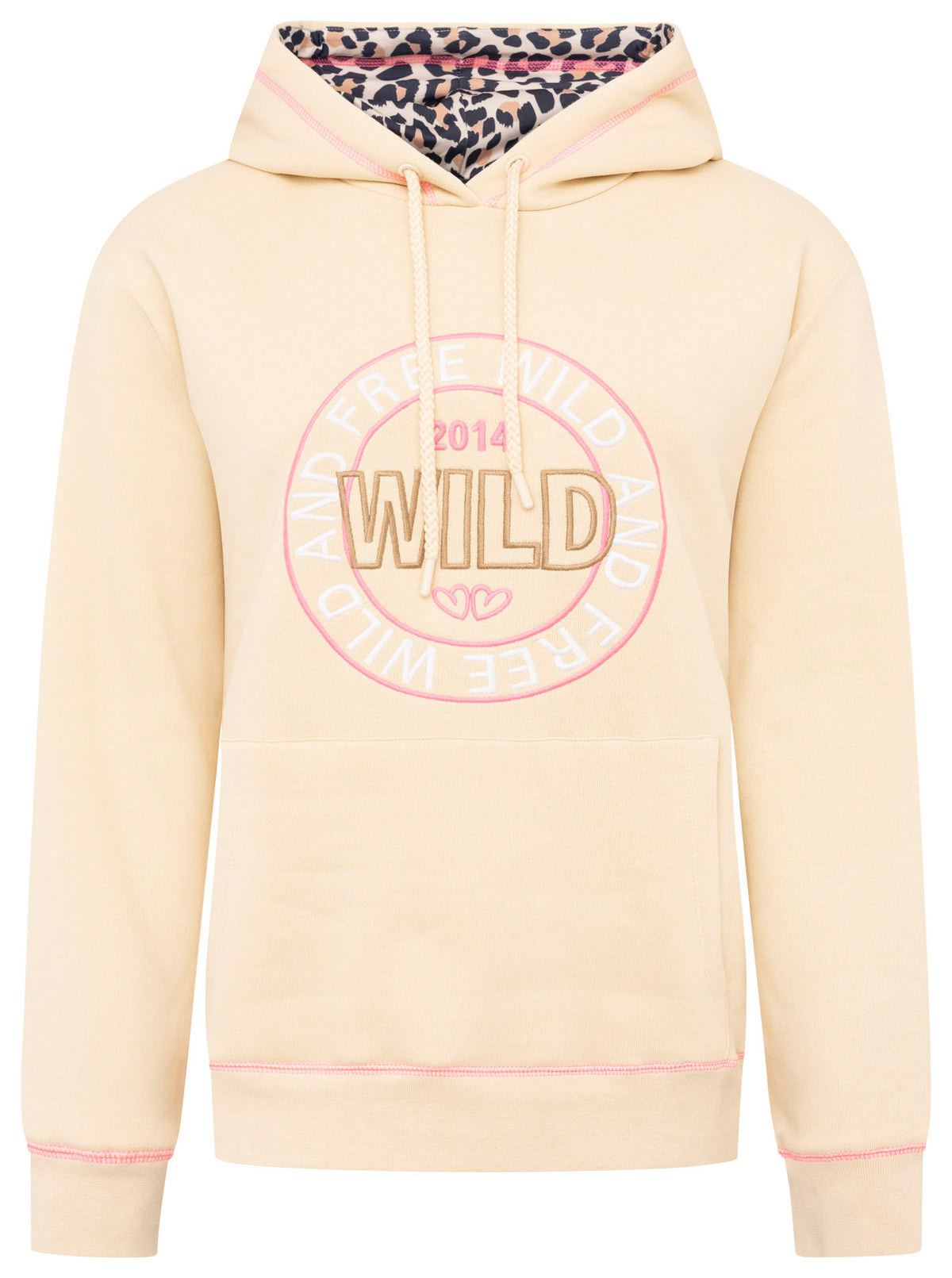 Zwillingsherz - Hoodie "Free and Wild" - Beige