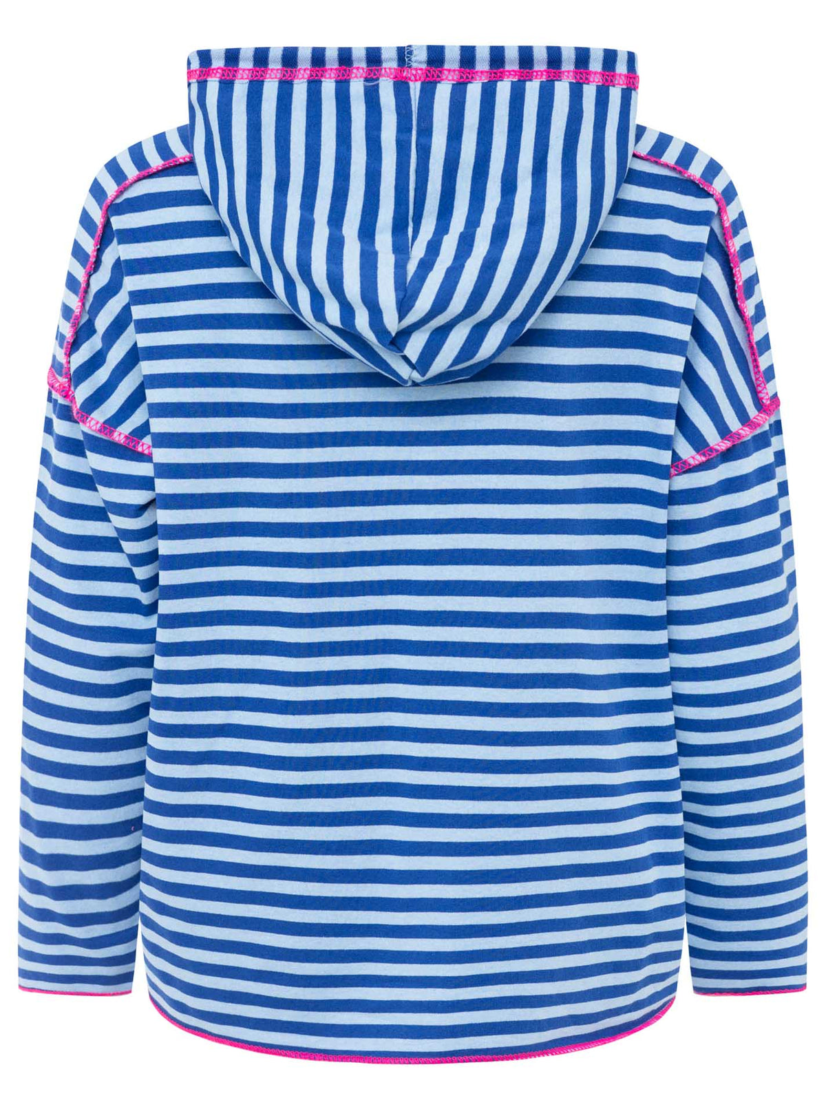 Zwillingsherz Hoodie "Neon Streifen" - Royalblau
