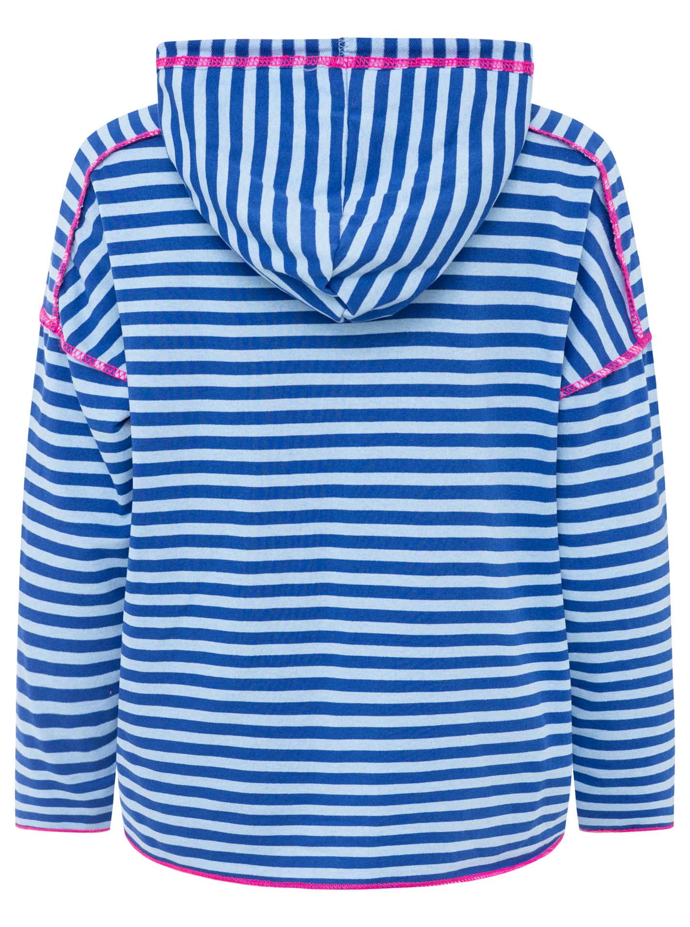 Zwillingsherz Hoodie "Neon Streifen" - Royalblau