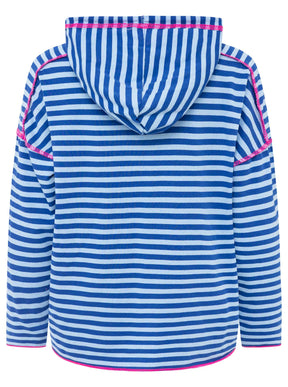 Zwillingsherz Hoodie "Neon Streifen" - Royalblau
