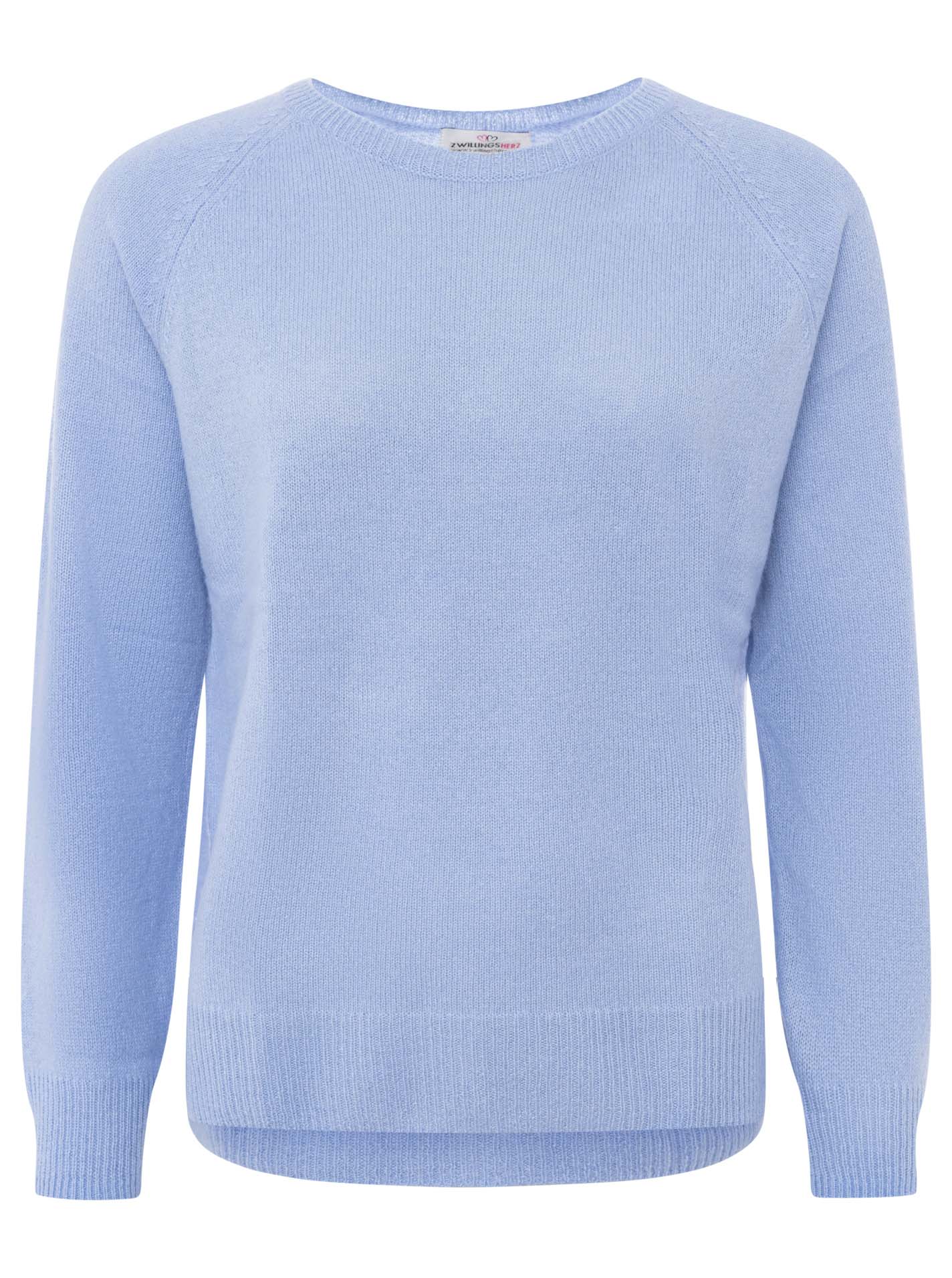 Zwillingsherz -  Cashmere/Kaschmir Pullover - Mittelblau