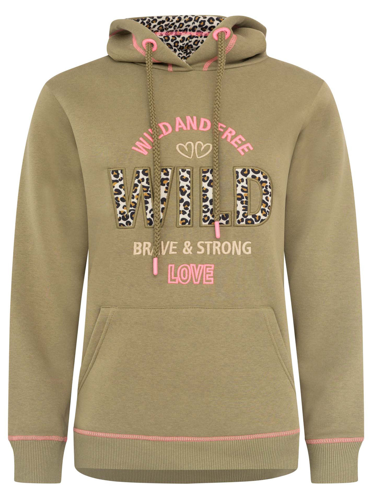Zwillingsherz - Hoodie "Wild & Free" - Olive
