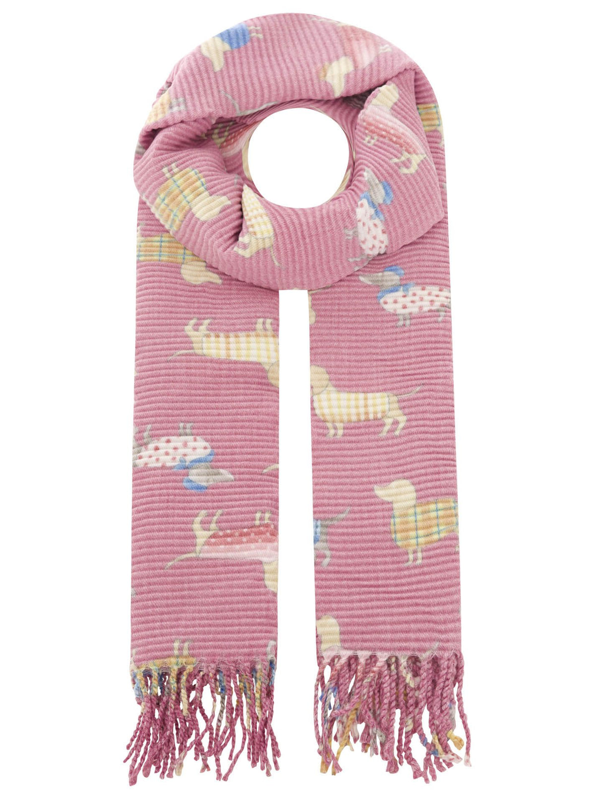 Zwillingsherz - Schal Dog Lover Dackel - Rosa