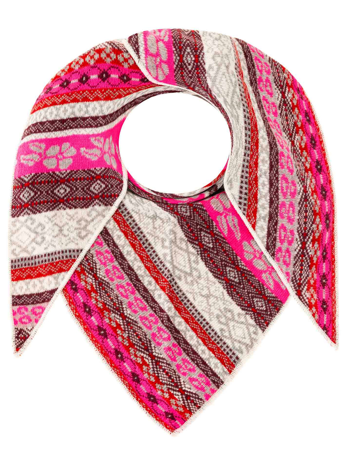 Zwillingsherz - Dreieckstuch "Oslo" Kaschmir - Bordeaux