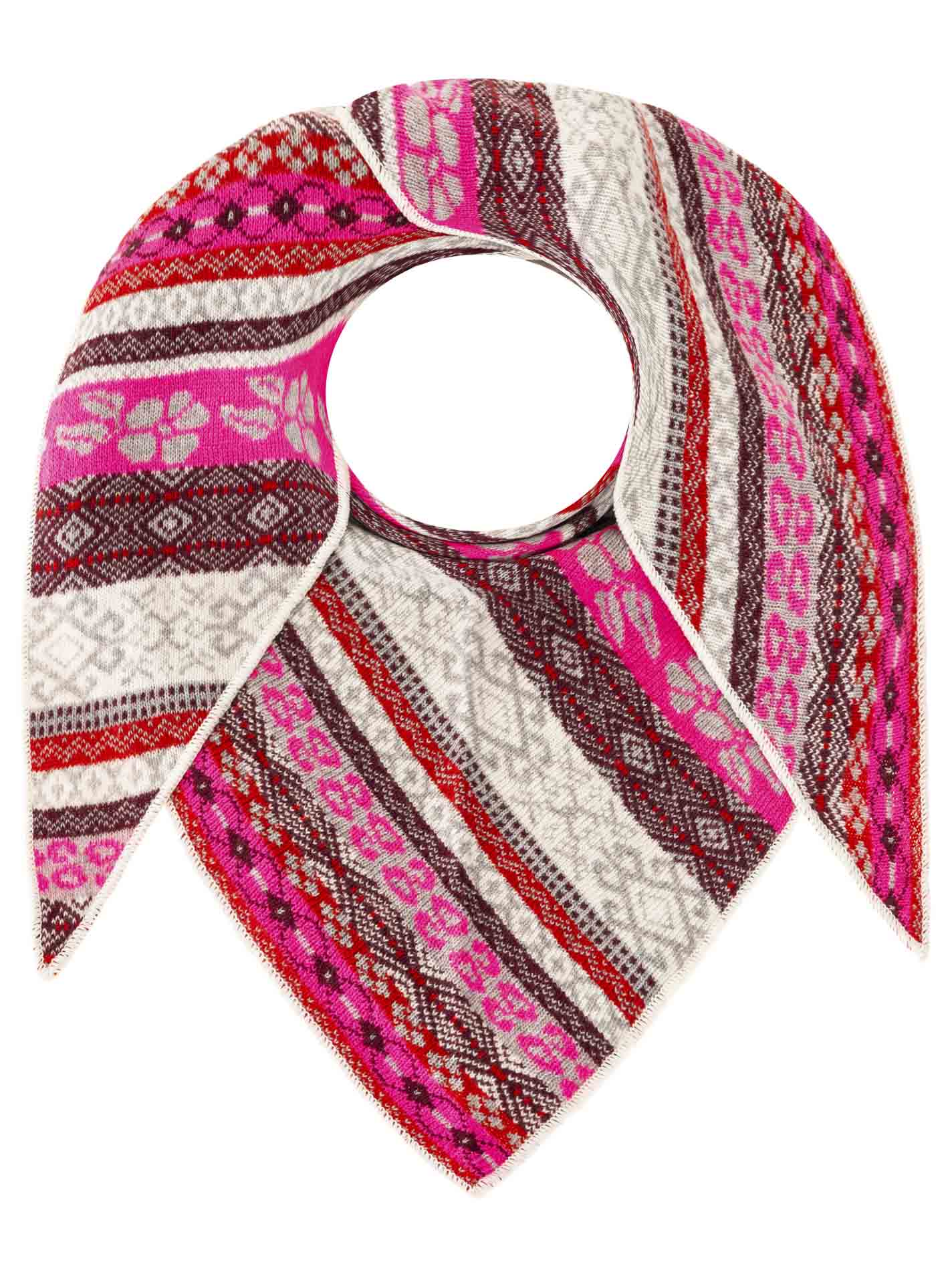 Zwillingsherz - Dreieckstuch "Oslo" Kaschmir - Bordeaux