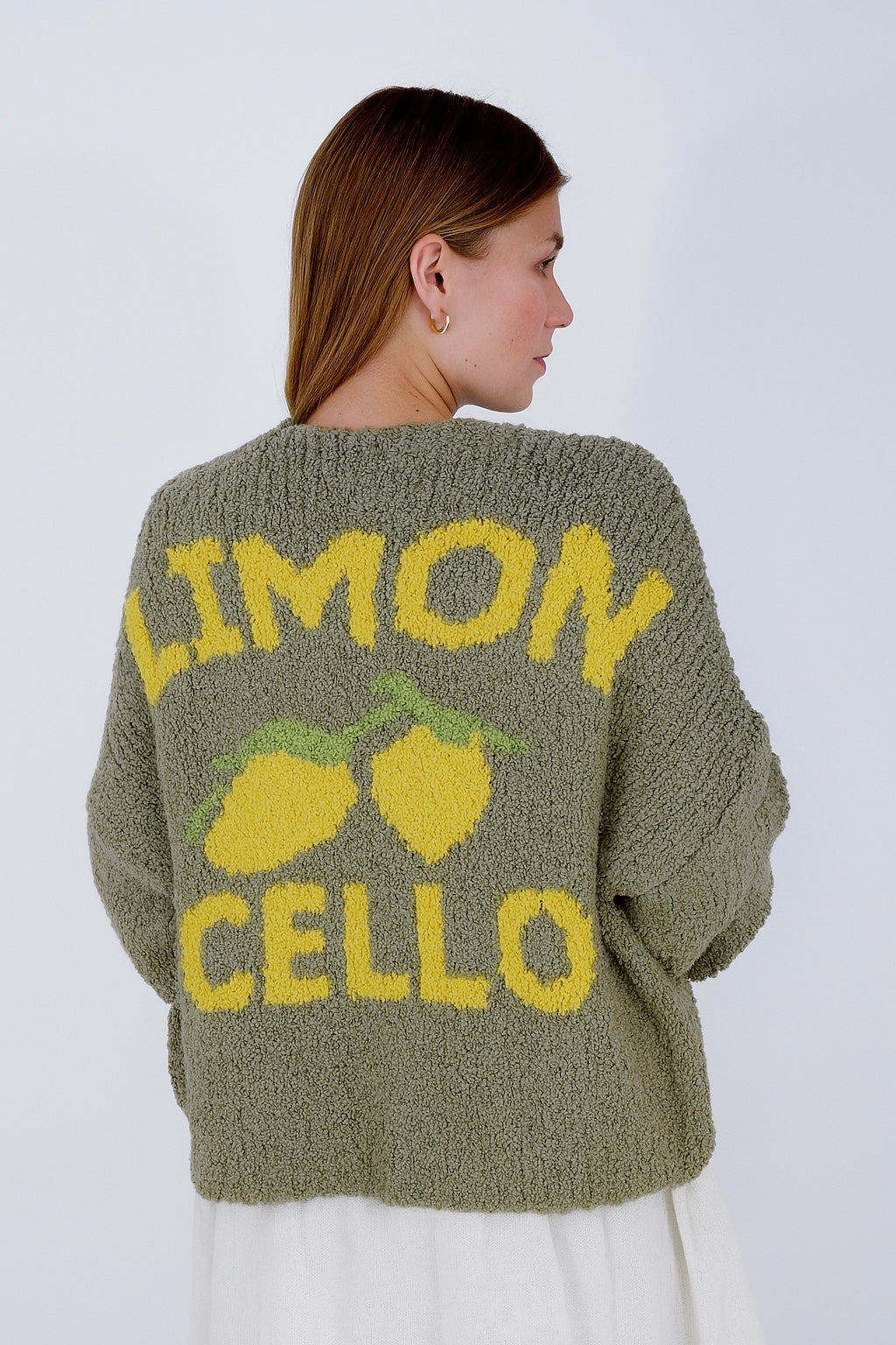 Cardigan "Limoncello" - Made in Italy - Khaki