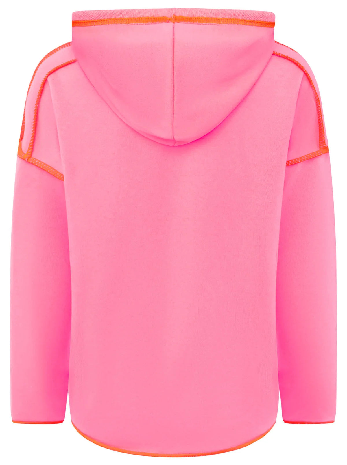 Zwillingsherz Hoodie "Neon Streifen" - Neonpink