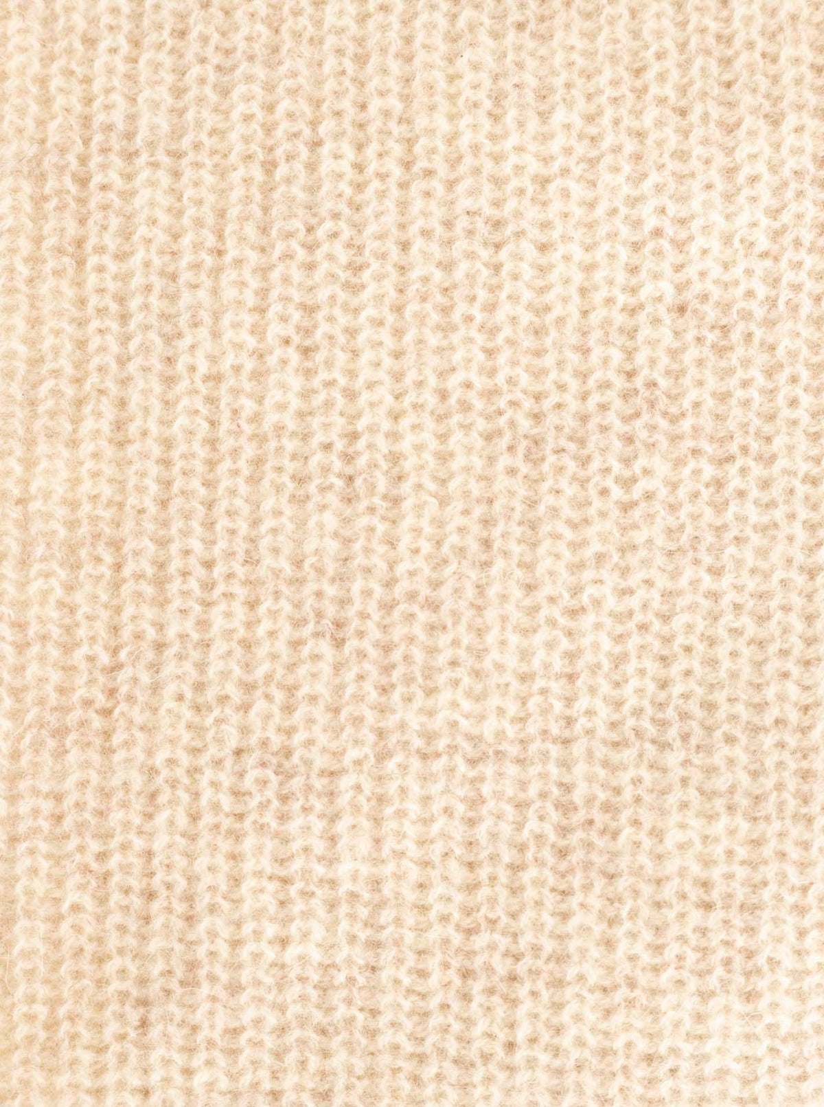 Zwillingsherz 100% Kaschmir Gerippter Schal "Cozy" - Hellbeige