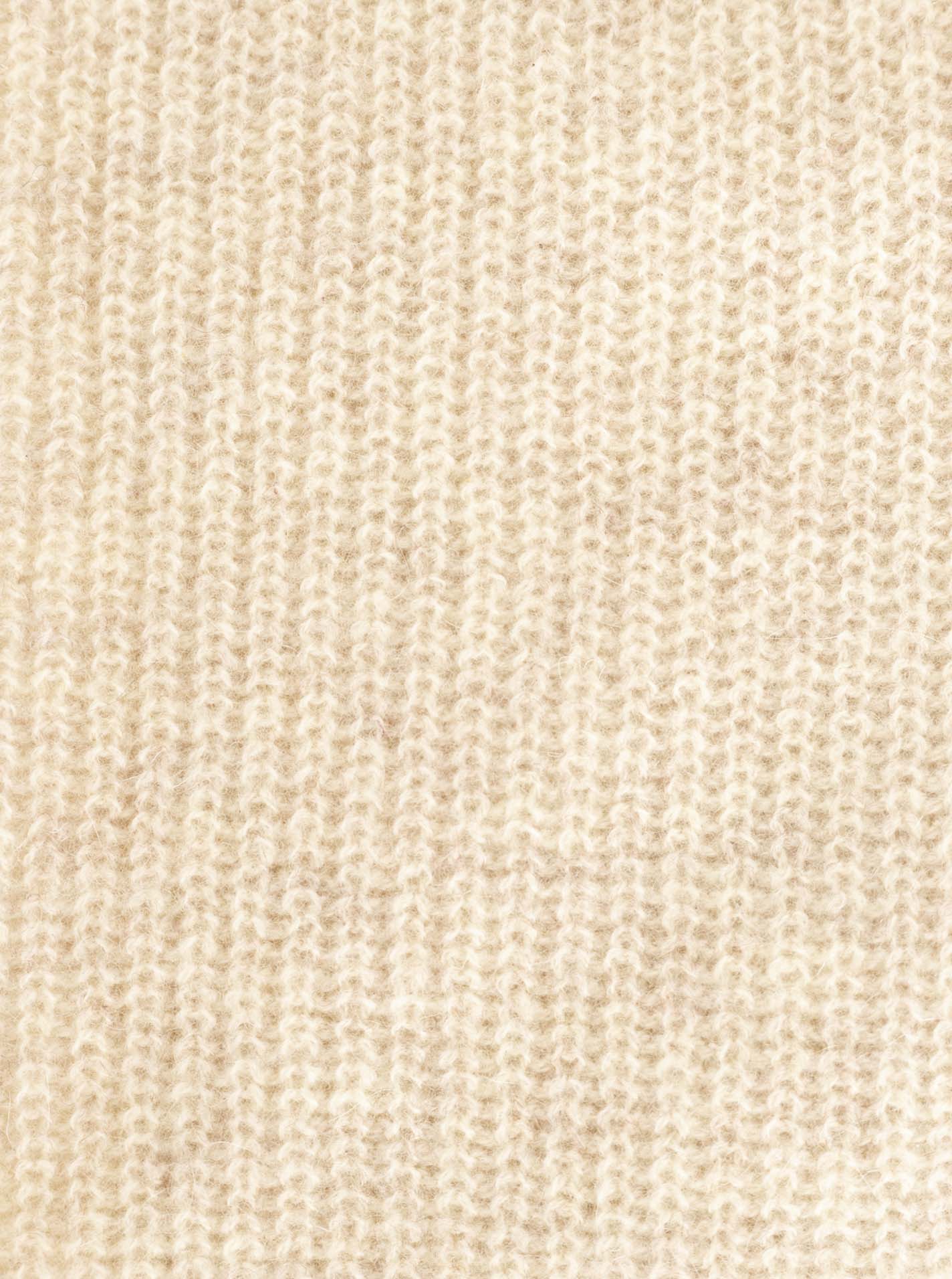 Zwillingsherz 100% Kaschmir Gerippter Schal "Cozy" - Hellbeige