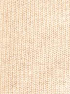 Zwillingsherz 100% Kaschmir Gerippter Schal "Cozy" - Hellbeige