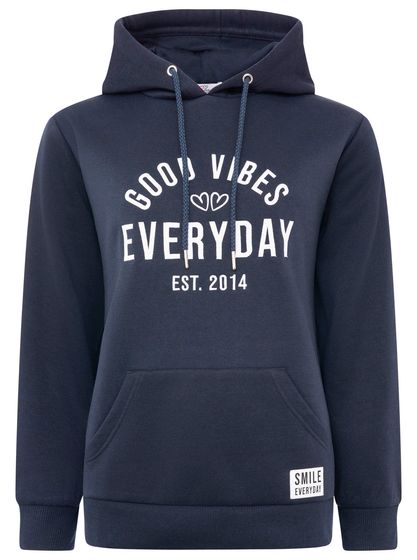 Zwillingsherz - Hoodie "Good Vibes" - Dunkelblau