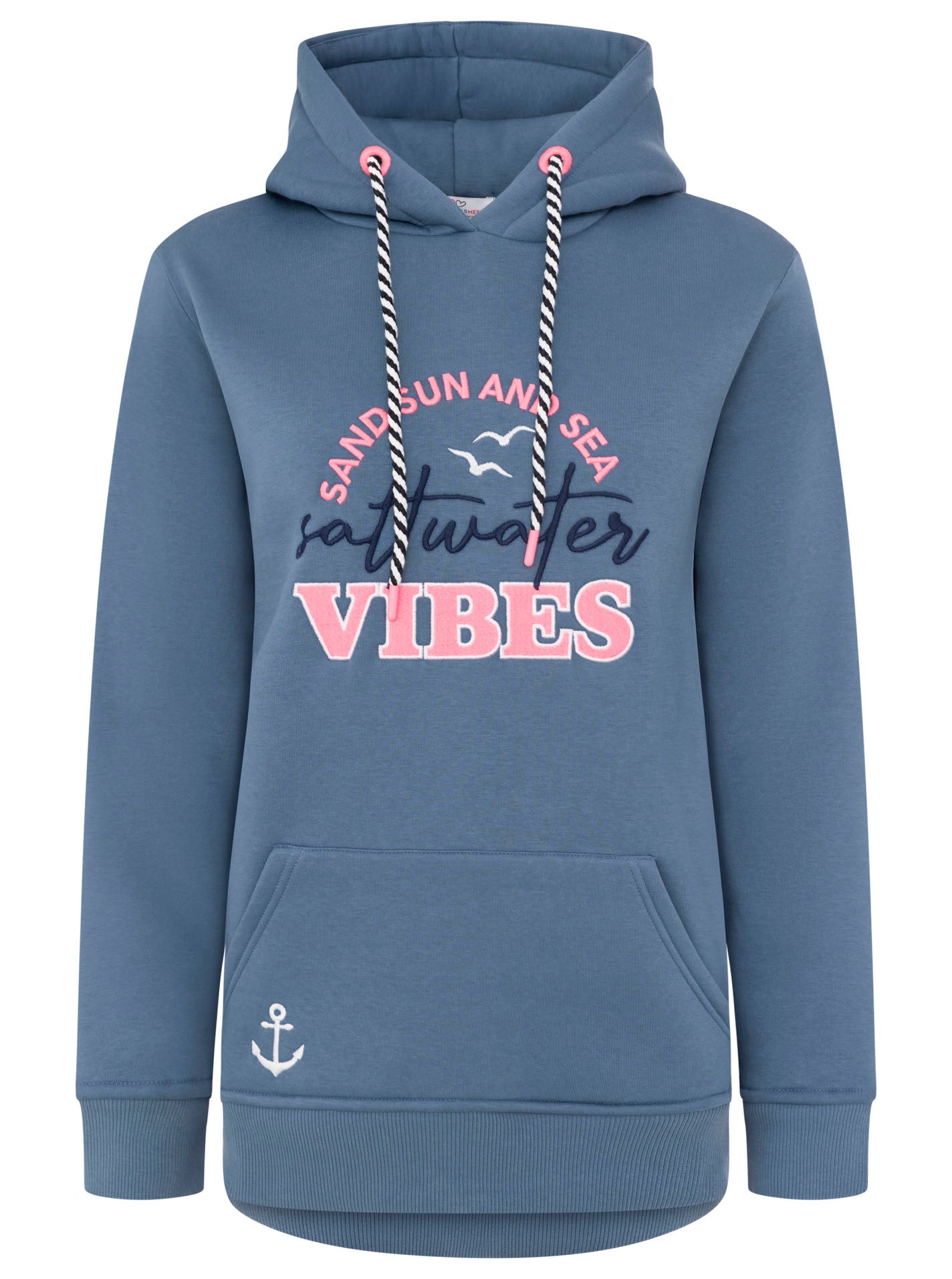 Zwillingsherz - Hoodie "Sea and Sand" - Jeansblau