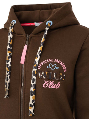 Zwillingsherz - Hoodiejacke "Wild Club" - Braun