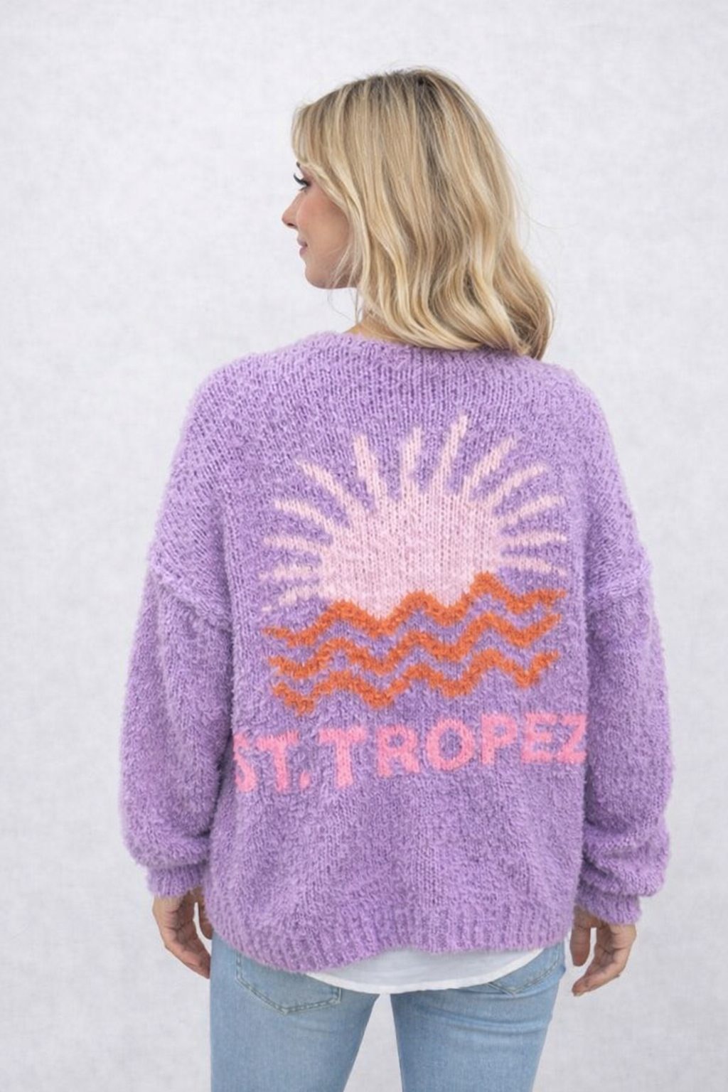 Cardigan "St Tropez" - Made in Italy - Flieder
