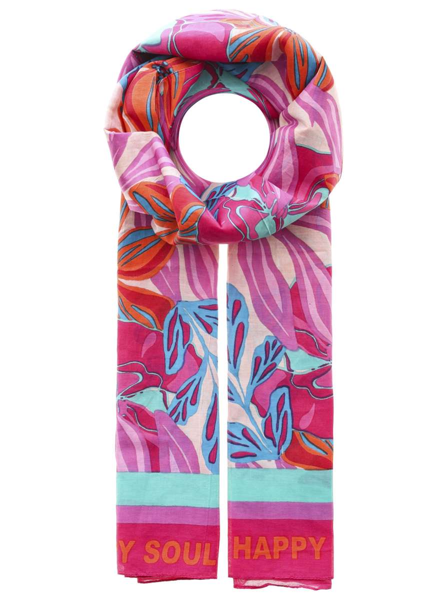 Zwillingsherz Schal  „Happy Soul“ - Pink/Türkis