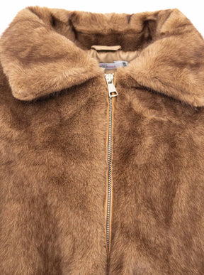 Zwillingsherz Felljacke "Soft Uni" - Beige