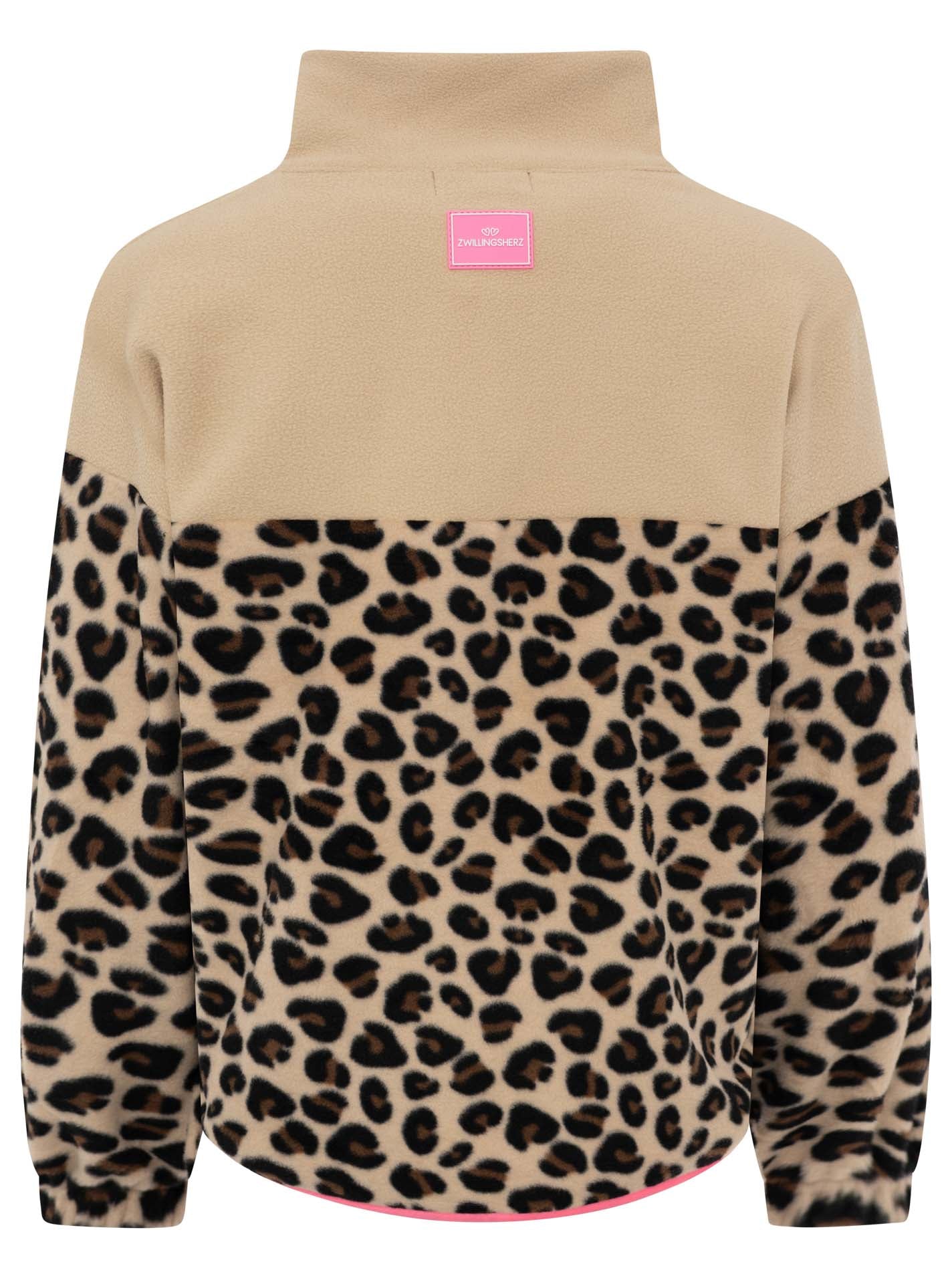 Zwillingsherz - Fleece Troyer Zipper "Leo Beige"