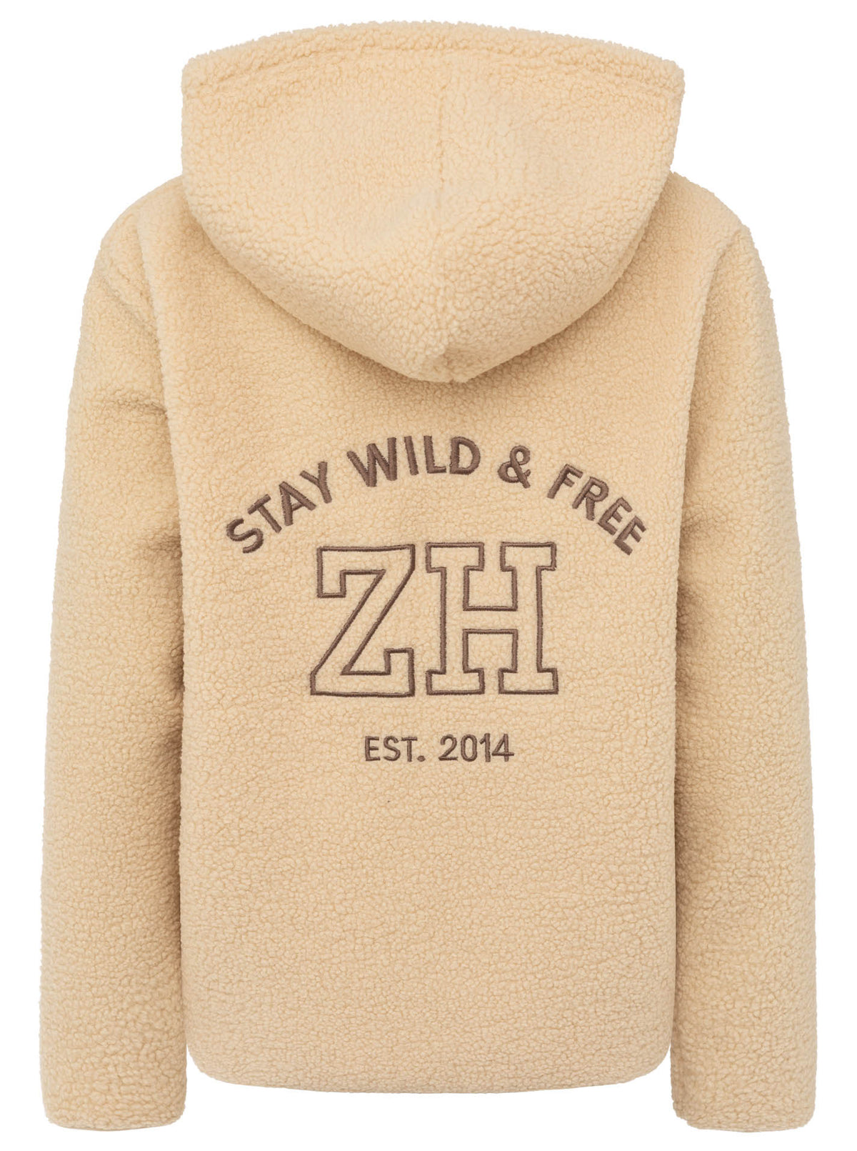 Zwillingsherz - Teddy Hoodiejacke "ZH" - Hellbeige