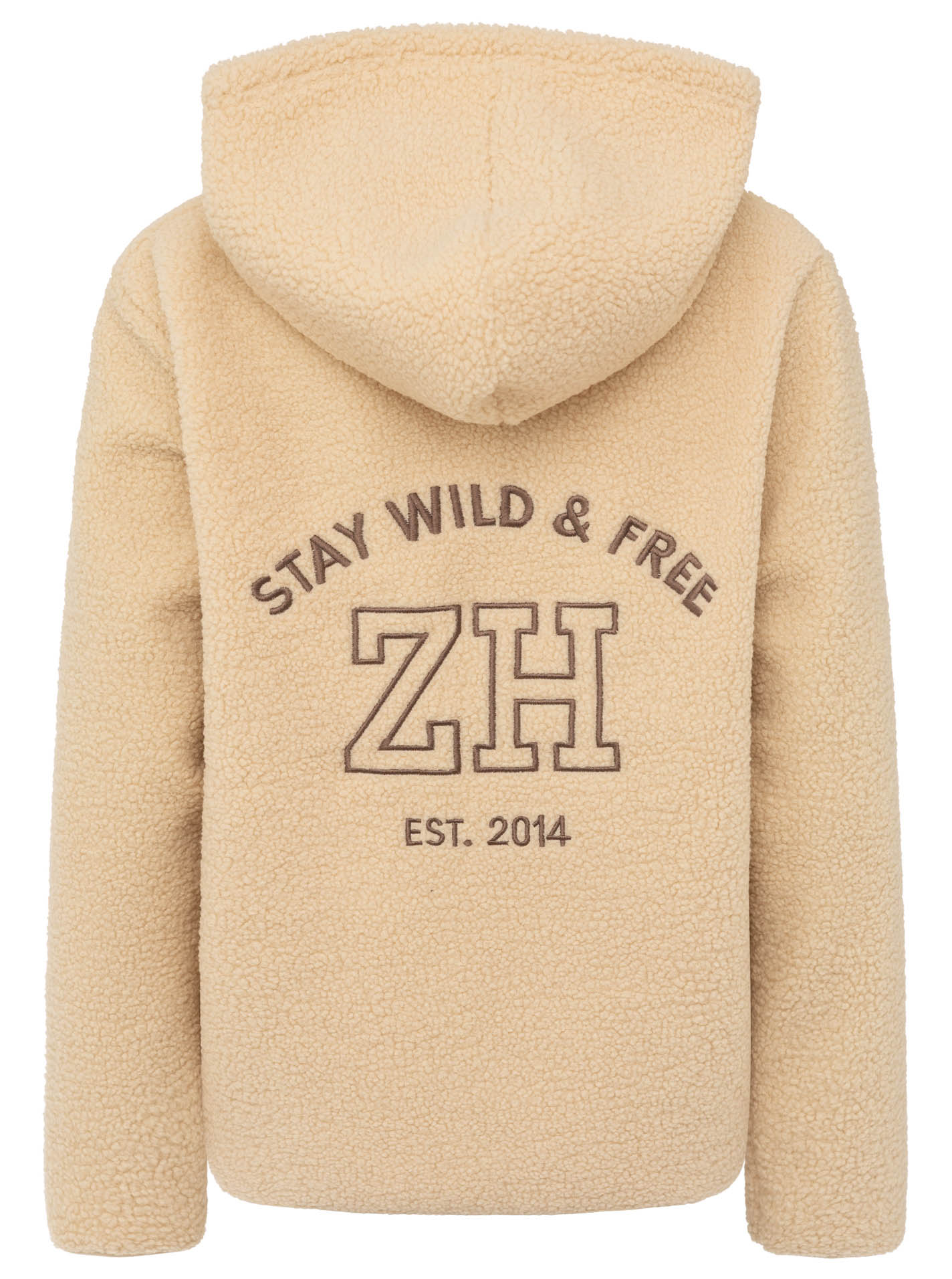Zwillingsherz - Teddy Hoodiejacke "ZH" - Hellbeige