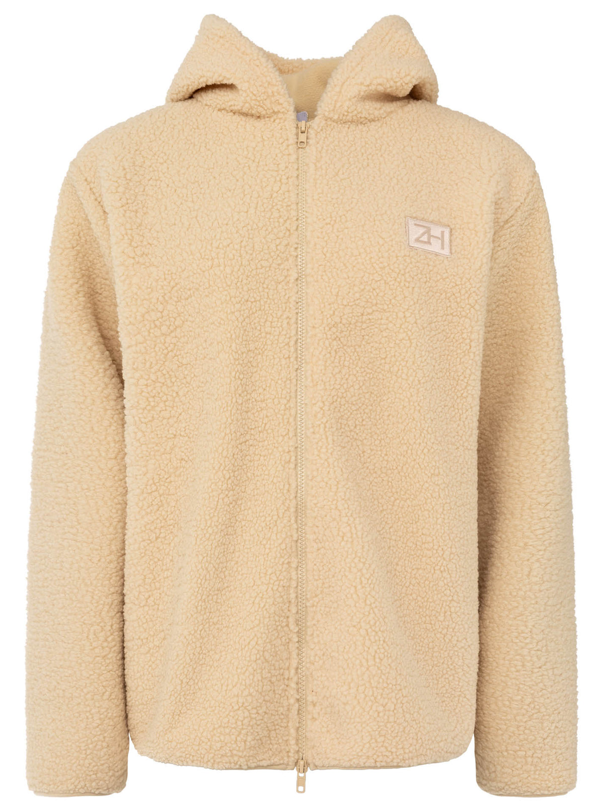 Zwillingsherz - Teddy Hoodiejacke "ZH" - Hellbeige