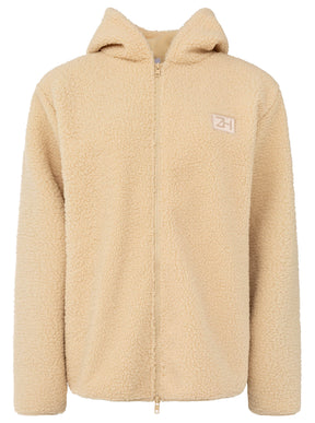 Zwillingsherz - Teddy Hoodiejacke "ZH" - Hellbeige