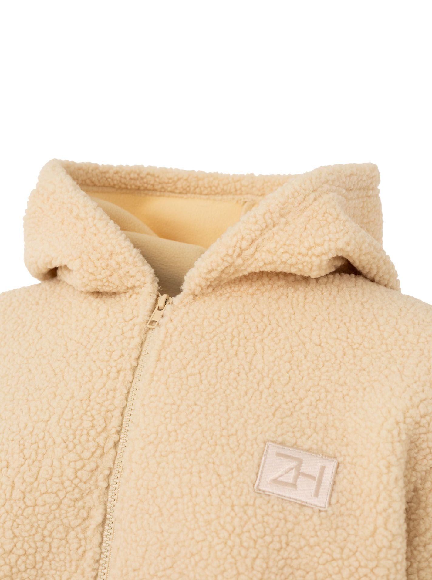 Zwillingsherz - Teddy Hoodiejacke "ZH" - Hellbeige