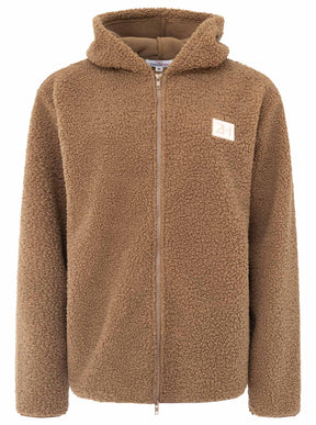 Zwillingsherz - Teddy Hoodiejacke "ZH" - Taupe