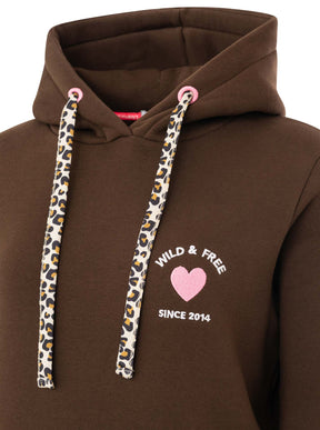 Zwillingsherz - Hoodie/Sweatshirt "Leo Wild Herz" - Braun