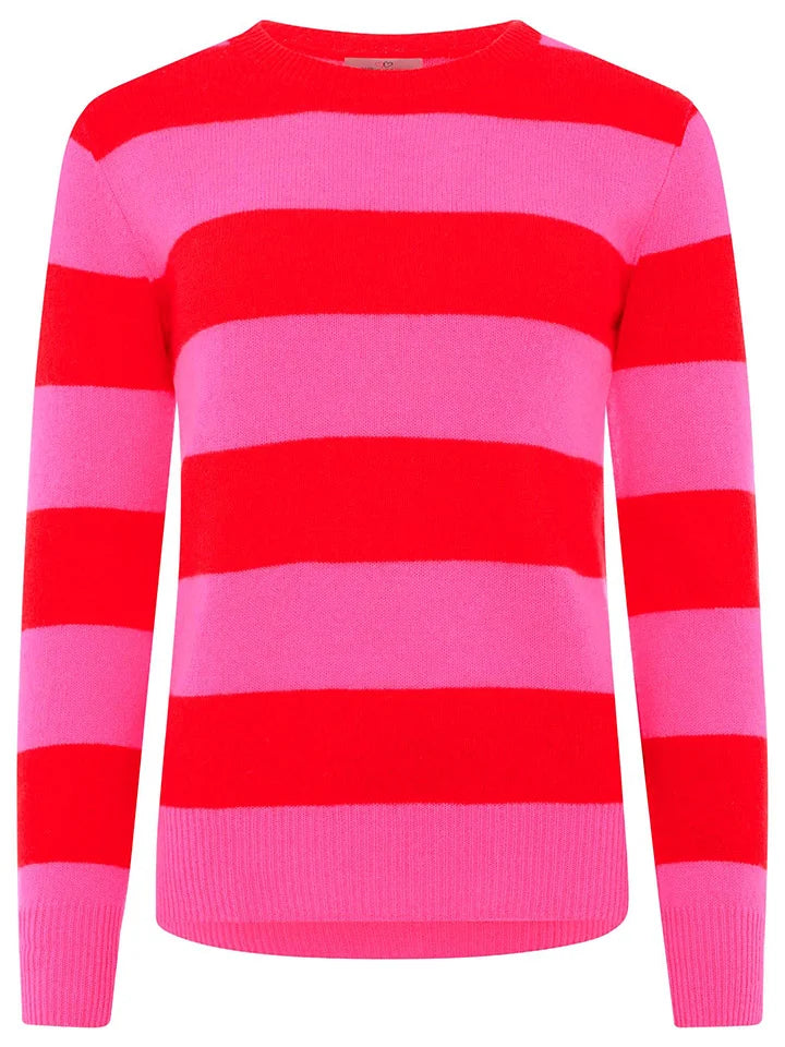 Zwillingsherz 100% Kaschmir / Cashmere Pullover - Pink/Rot