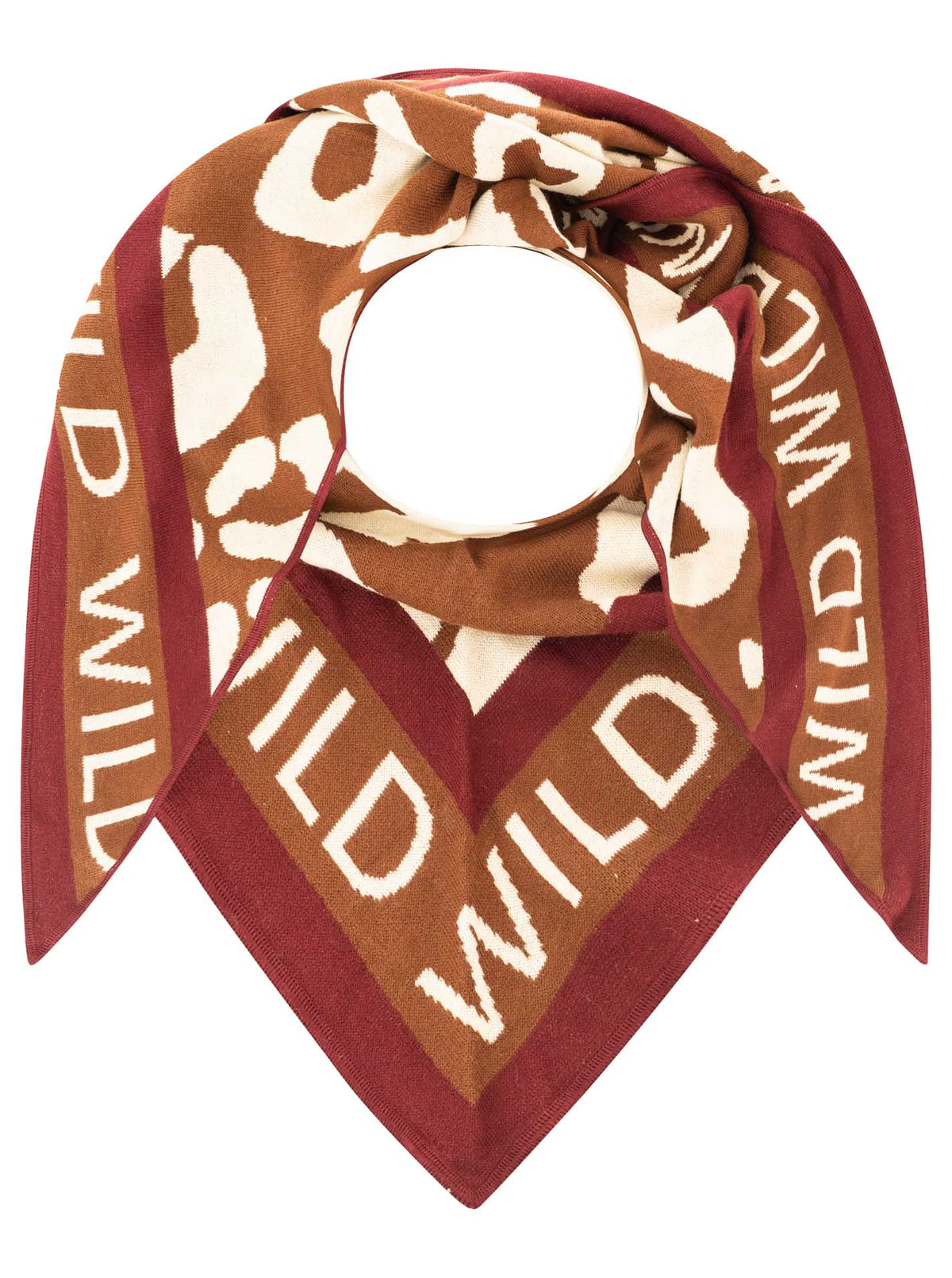 Zwillingsherz Dreieckstuch Viskose Wild Leo Braun
