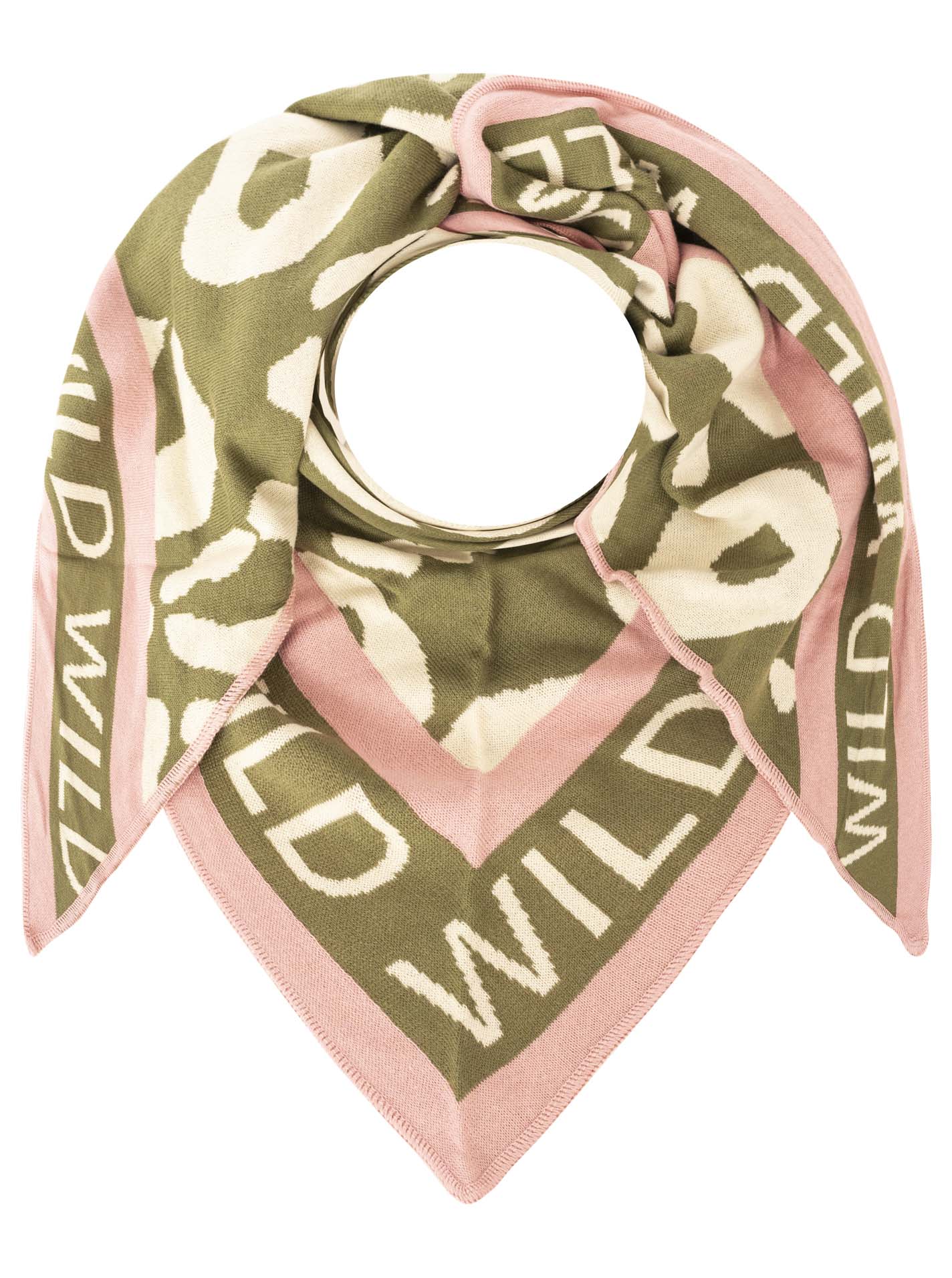 Zwillingsherz Dreieckstuch Viskose Wild Leo Olive