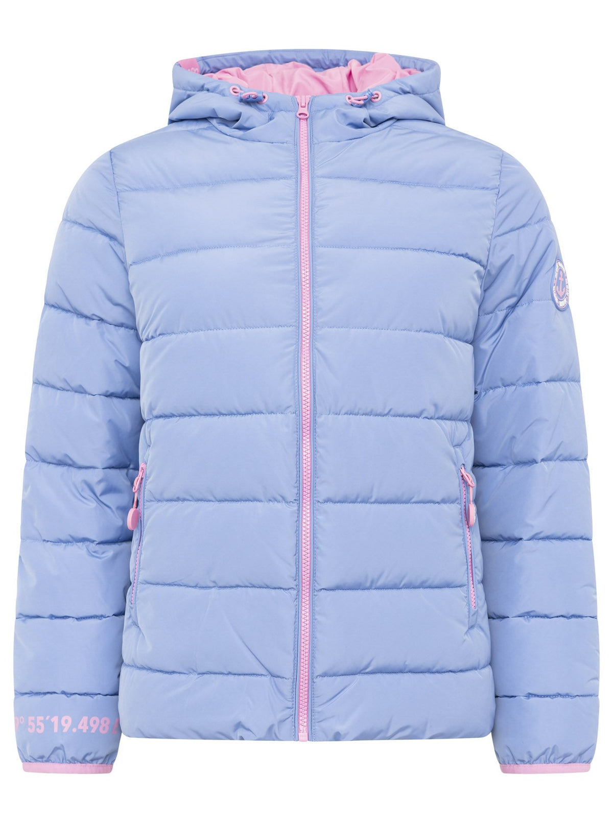 Zwillingsherz - Steppjacke Kurz (Neu) - Hellblau/Pink