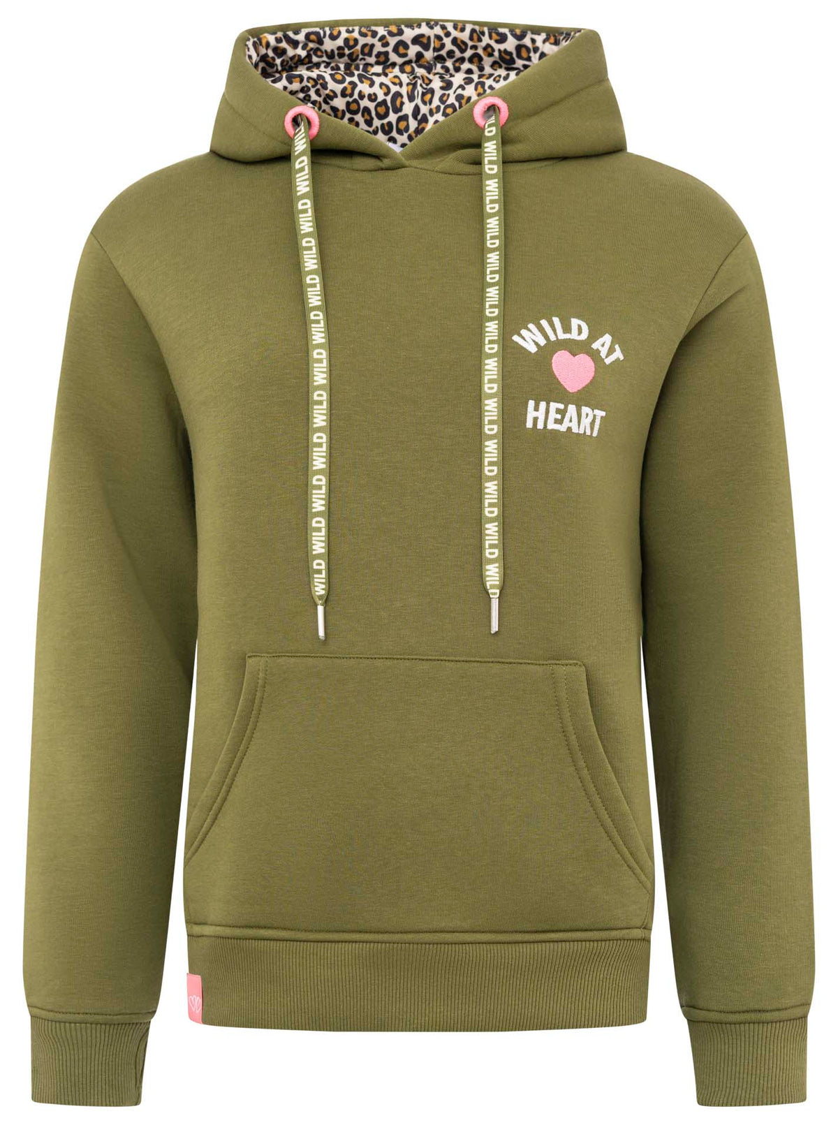 Zwillingsherz - Hoodie/Sweatshirt "Leo Wild Herz" - Khaki