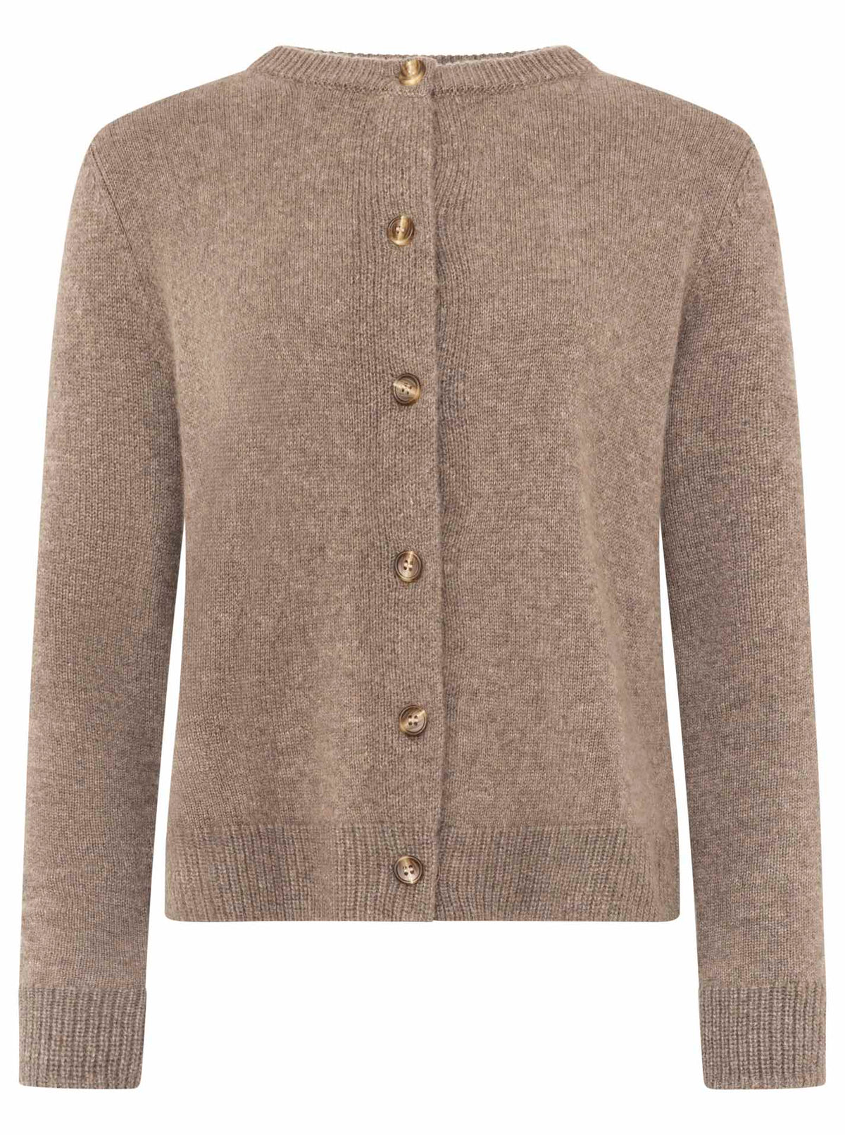 Zwillingsherz 100% Kaschmir Cozy Cardigan - Taupe