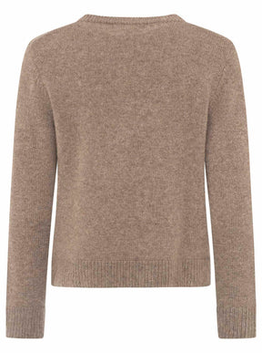 Zwillingsherz 100% Kaschmir Cozy Cardigan - Taupe
